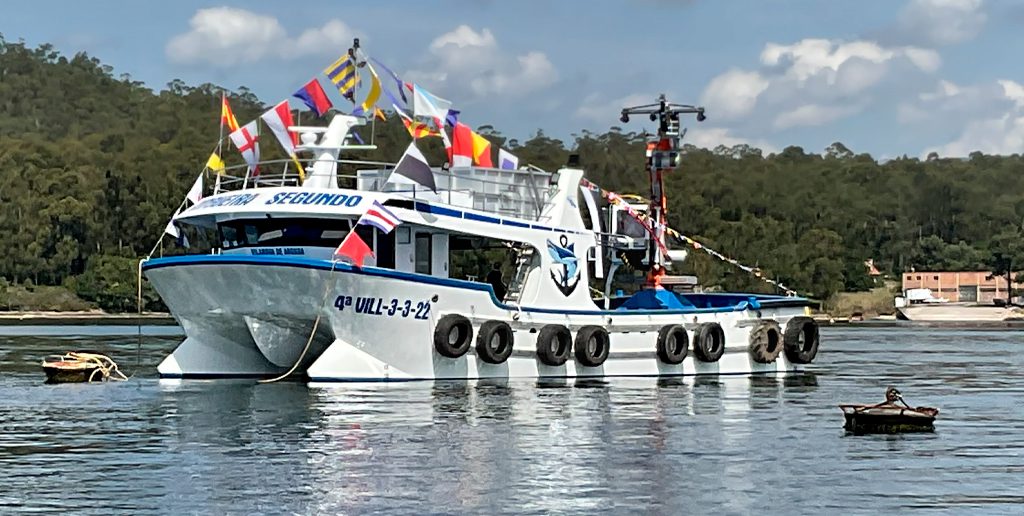 barco de acuicultura Nogueira Segundo de 19 m en Vilanova de Arousa construido por Samala Shipyard