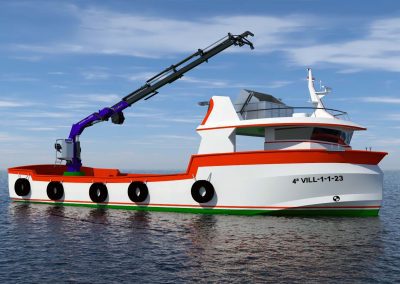 22 m GRP aquaculture support vessel by Samala Shipyard