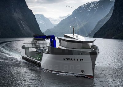 24 m GRP aquaculture support vessel built by Samala Shipyard