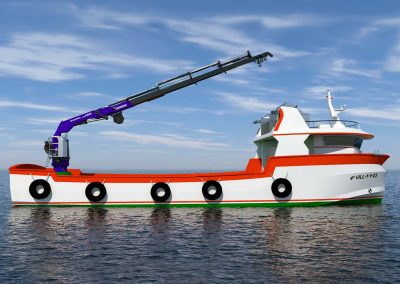 22 m GRP aquaculture support vessel by Samala Shipyard