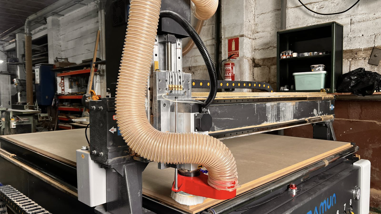 CNC cutting machine used for marine vessel construction at Samala Shipyard